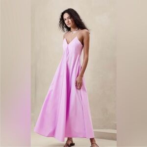 NEW! Banana Republic Bias-Cut Cotton Poplin Maxi Dress - Size 18